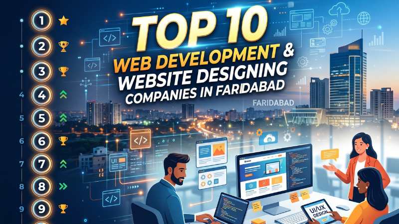 Top 10 Web Development Website Designing Companies in Faridabad 2026