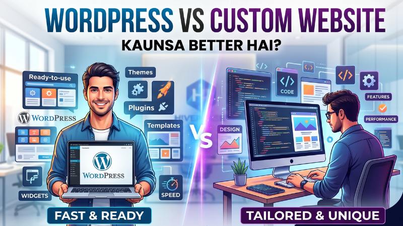 WordPress vs Custom Website Kaunsa Better Hai